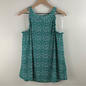 Fortune + Ivy Dayce Green Floral Halter Top